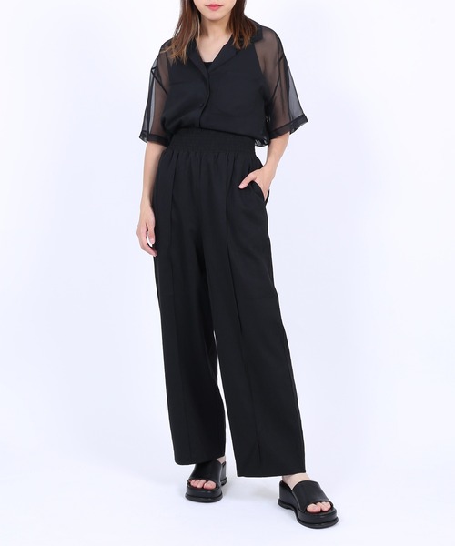 PUNYUS（プニュズ）の「リネンイージーパンツ（その他パンツ・レディース・イエロー/オレンジ/ベージュ/カーキ/ピンク/ブラック/ホワイト/ネイビー/ダークベージュ・2/3/1/4）」の16枚目の写真