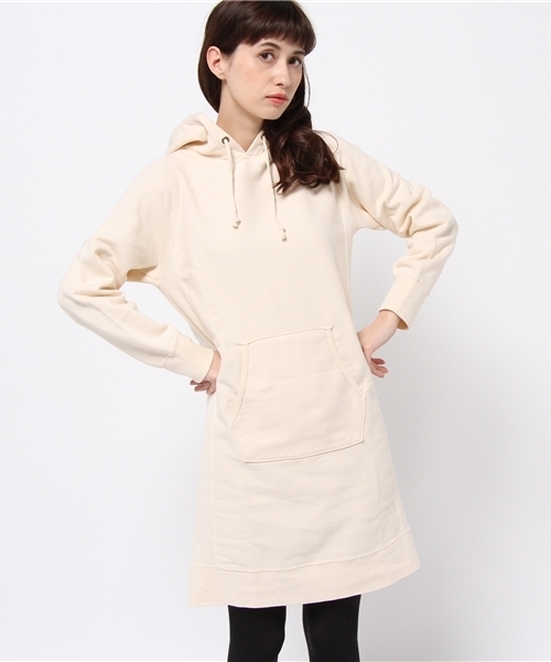 BEAMS BOY（ビームスボーイ）の「BEAMS BOY / スウェットフードワンピース 14FW **（ワンピース・レディース・ナチュラル/ライトグレー/ネイビー・ONE SIZE）」の19枚目の写真