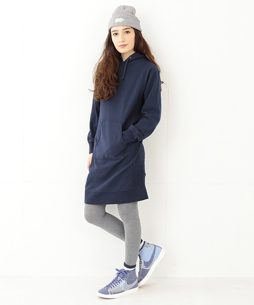 BEAMS BOY（ビームスボーイ）の「BEAMS BOY / スウェットフードワンピース 14FW **（ワンピース・レディース・ナチュラル/ライトグレー/ネイビー・ONE SIZE）」の14枚目の写真