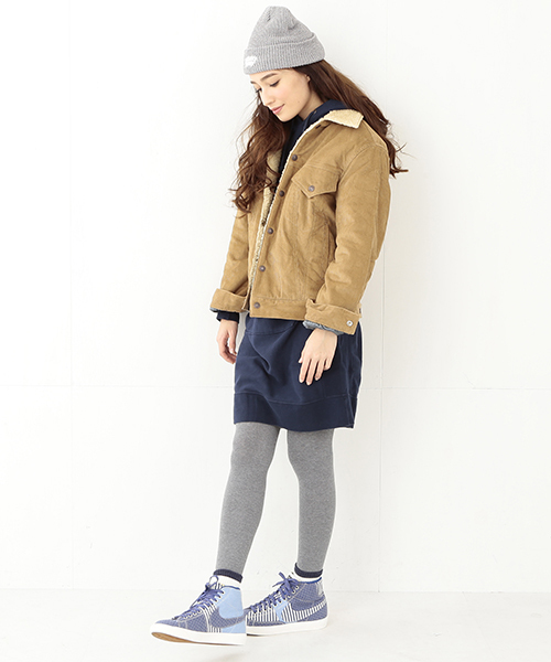 BEAMS BOY（ビームスボーイ）の「BEAMS BOY / スウェットフードワンピース 14FW **（ワンピース・レディース・ナチュラル/ライトグレー/ネイビー・ONE SIZE）」の15枚目の写真