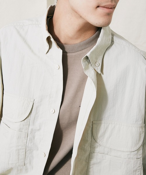 JOURNAL STANDARD relume（ジャーナルスタンダード　レリューム）の「FISH NET FIBER フィッシングシャツ（シャツ/ブラウス・メンズ・ホワイト/ブラック/サックスブルー・MEDIUM/LARGE）」の12枚目の写真