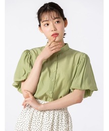 fifth calin | ノーカラーバルーンスリーブブラウス(シャツ/ブラウス)