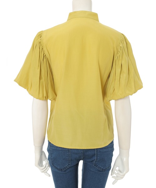 fifth calin（フィフスカラン）の「ノーカラーバルーンスリーブブラウス（シャツ/ブラウス・レディース・イエロー/オレンジ/グリーン・MEDIUM）」の7枚目の写真