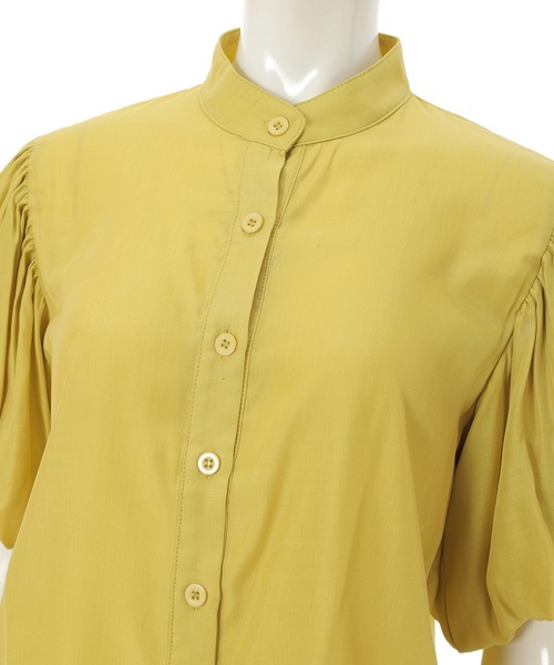 fifth calin（フィフスカラン）の「ノーカラーバルーンスリーブブラウス（シャツ/ブラウス・レディース・イエロー/オレンジ/グリーン・MEDIUM）」の8枚目の写真