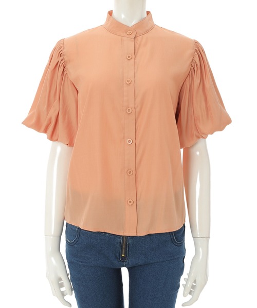 fifth calin（フィフスカラン）の「ノーカラーバルーンスリーブブラウス（シャツ/ブラウス・レディース・イエロー/オレンジ/グリーン・MEDIUM）」の13枚目の写真