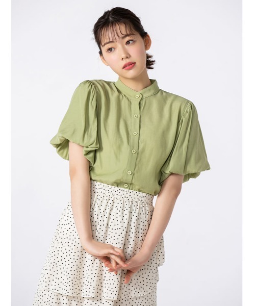 fifth calin（フィフスカラン）の「ノーカラーバルーンスリーブブラウス（シャツ/ブラウス・レディース・イエロー/オレンジ/グリーン・MEDIUM）」の20枚目の写真