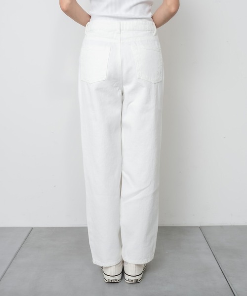 RASVOA（ラスボア）の「クラッシュダメージストレートデニム（デニムパンツ・レディース・オフホワイト/ブルー・S/M）」の16枚目の写真