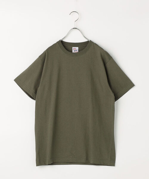 FREDY MAC（フレディーマック）の「【CROSS&STITCH/クロスアンドステッチ】6.2oz オープンエンド Tシャツ（Tシャツ/カットソー・メンズ・ブラック/オレンジ/グリーン/カーキ/グレー/ベージュ/レッド/ネイビー/ダークブラウン/パープル/ライトピンク/マスタード/ブルー/ライトグリーン/オフホワイト/ベビーピンク/キャメル/チャコールグレー・LARGE/MEDIUM/X-LARGE）」の7枚目の写真