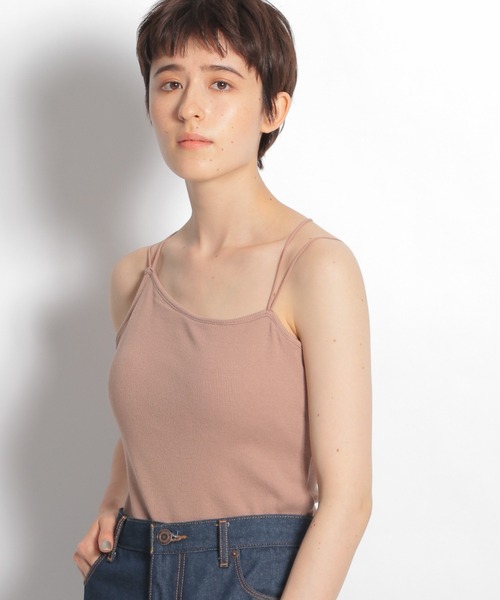 niko and...（ニコアンド）の「カップ付きアシメリブキャミソール（キャミソール・レディース・ライトグレー/モカ/ブラック・SMALL/MEDIUM）」の6枚目の写真