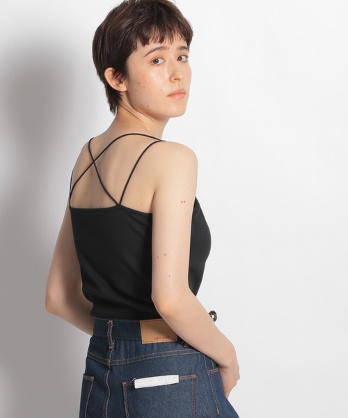 niko and...（ニコアンド）の「カップ付きアシメリブキャミソール（キャミソール・レディース・ライトグレー/モカ/ブラック・SMALL/MEDIUM）」の4枚目の写真