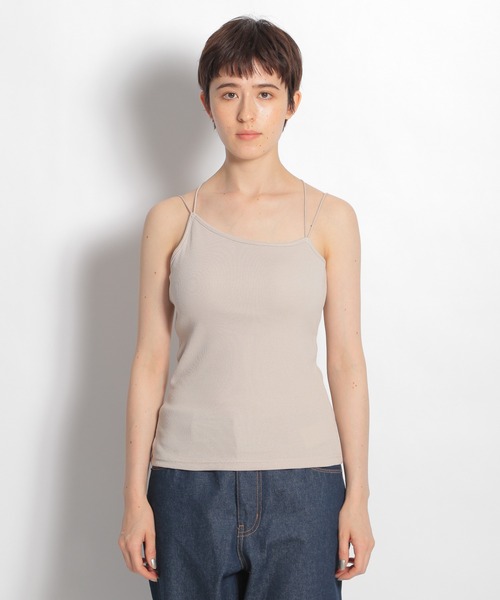 niko and...（ニコアンド）の「カップ付きアシメリブキャミソール（キャミソール・レディース・ライトグレー/モカ/ブラック・SMALL/MEDIUM）」の9枚目の写真