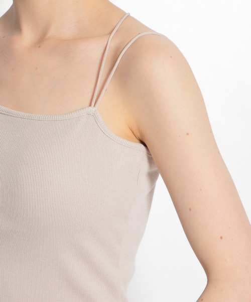 niko and...（ニコアンド）の「カップ付きアシメリブキャミソール（キャミソール・レディース・ライトグレー/モカ/ブラック・SMALL/MEDIUM）」の7枚目の写真