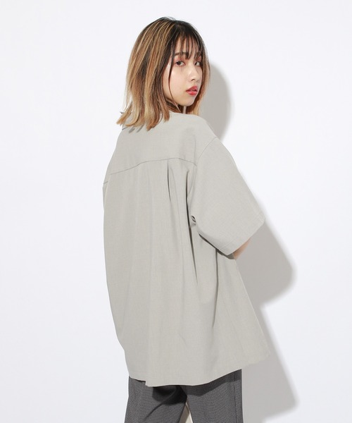 PBLIM（ページボーイリム）の「【PAGEBOYLIM】ワークシャツ（シャツ/ブラウス・レディース・ライトグレー/ブラック・MEDIUM/LARGE）」の7枚目の写真