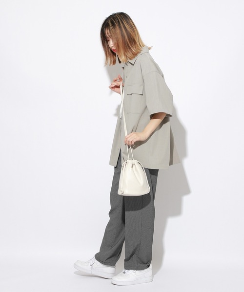 PBLIM（ページボーイリム）の「【PAGEBOYLIM】ワークシャツ（シャツ/ブラウス・レディース・ライトグレー/ブラック・MEDIUM/LARGE）」の10枚目の写真