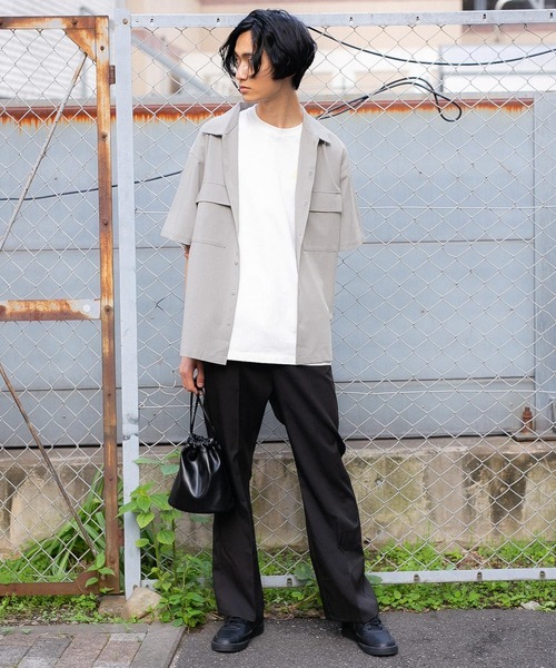 PBLIM（ページボーイリム）の「【PAGEBOYLIM】ワークシャツ（シャツ/ブラウス・レディース・ライトグレー/ブラック・MEDIUM/LARGE）」の15枚目の写真