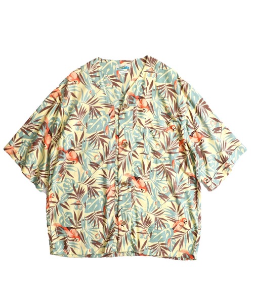 PENNEYS(ぺニーズ)の「PENNEY'S/ぺニーズ PAJAMA ALOHA CARDIGAN(カーディガン/ボレロ)」|イエロー