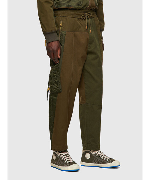 DIESEL（ディーゼル）の「メンズ イージーパンツ ミックスファブリック パッチワーク（その他パンツ・メンズ・ダークグレー/ダークブルー・SMALL/MEDIUM/X-LARGE/LARGE）」の12枚目の写真