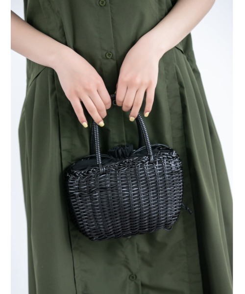 fifth（フィフス）の「ビニールミニバスケットバッグ（ハンドバッグ・レディース・クリア/ブラック・FREE）」の2枚目の写真