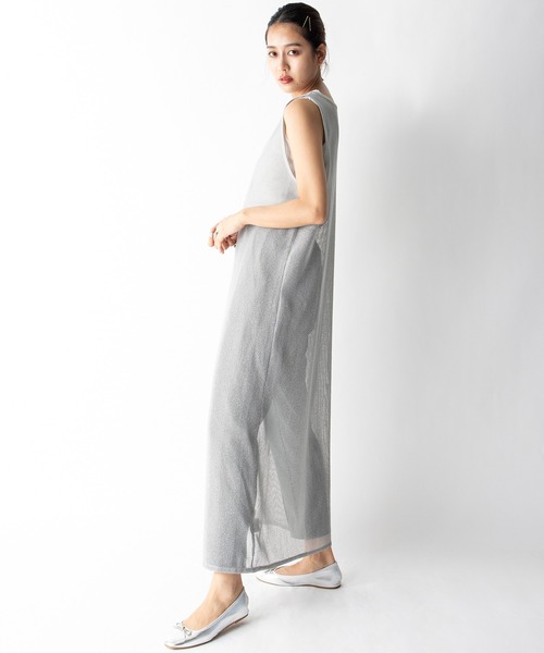 MILLION CARATS（ミリオンカラッツ）の「【STYLE４】前後2WAYメッシュシア―ロングカーデ（ワンピース・レディース・ブラック/ブラウン/ミント・FREE）」の15枚目の写真