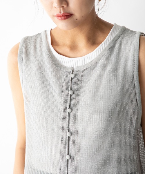 MILLION CARATS（ミリオンカラッツ）の「【STYLE４】前後2WAYメッシュシア―ロングカーデ（ワンピース・レディース・ブラック/ブラウン/ミント・FREE）」の18枚目の写真