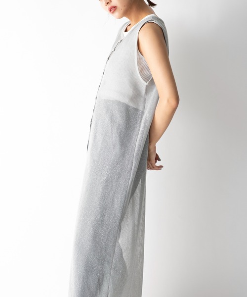 MILLION CARATS（ミリオンカラッツ）の「【STYLE４】前後2WAYメッシュシア―ロングカーデ（ワンピース・レディース・ブラック/ブラウン/ミント・FREE）」の22枚目の写真