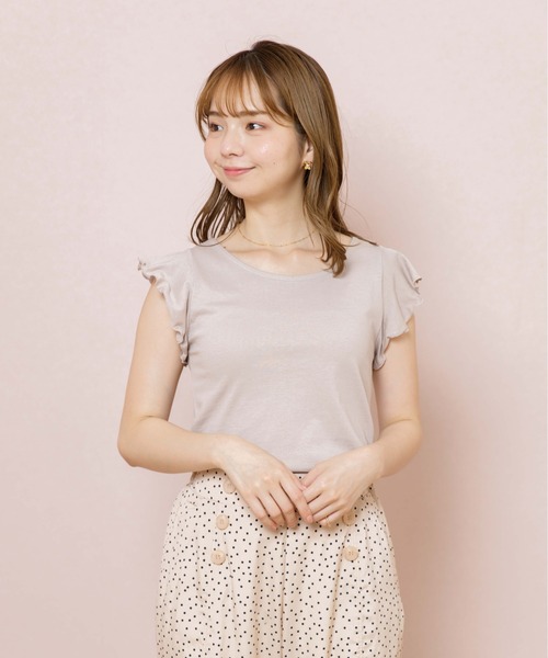 flower（フラワー）の「バタフライフレンチトップ（Tシャツ/カットソー・レディース・ホワイト/ベージュ・FREE）」の15枚目の写真