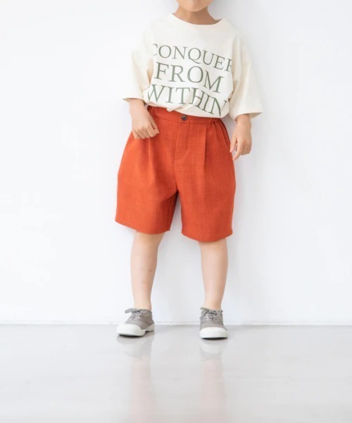 LOWRYS FARM（ローリーズファーム）の「ドライタッチタックショートパンツ　950168（その他パンツ・キッズ・アイボリー/グリーン/オレンジ・110cm/120cm/130cm）」の3枚目の写真