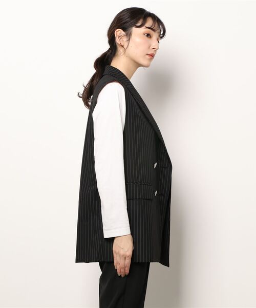 HERENCIA（ヘレンチア）の「ピンストライプダブルベスト（ベスト・レディース・ブラック系その他・M）」の14枚目の写真