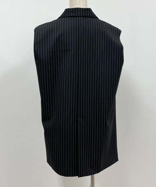 HERENCIA（ヘレンチア）の「ピンストライプダブルベスト（ベスト・レディース・ブラック系その他・M）」の5枚目の写真