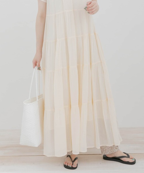 URBAN RESEARCH Sonny Label（アーバンリサーチサニーレーベル）の「エアリーコットンティアードワンピース（ワンピース・レディース・ブラック/ブラウン/アイボリー・FREE）」の11枚目の写真