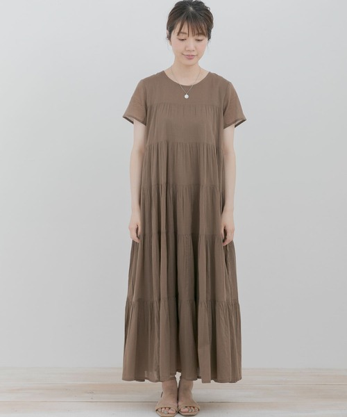 URBAN RESEARCH Sonny Label（アーバンリサーチサニーレーベル）の「エアリーコットンティアードワンピース（ワンピース・レディース・ブラック/ブラウン/アイボリー・FREE）」の16枚目の写真