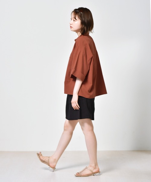 RETRO GIRL（レトロガール）の「ゆる半袖シャツ（シャツ/ブラウス・レディース・レッド/オフホワイト/ブルー・FREE）」の10枚目の写真