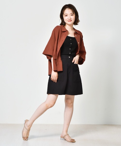 RETRO GIRL（レトロガール）の「ゆる半袖シャツ（シャツ/ブラウス・レディース・レッド/オフホワイト/ブルー・FREE）」の11枚目の写真