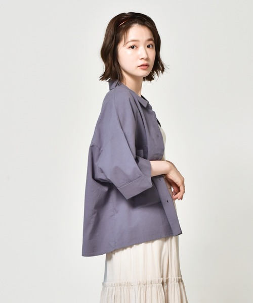 RETRO GIRL（レトロガール）の「ゆる半袖シャツ（シャツ/ブラウス・レディース・レッド/オフホワイト/ブルー・FREE）」の14枚目の写真