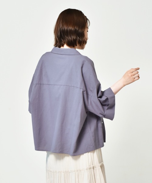 RETRO GIRL（レトロガール）の「ゆる半袖シャツ（シャツ/ブラウス・レディース・レッド/オフホワイト/ブルー・FREE）」の15枚目の写真