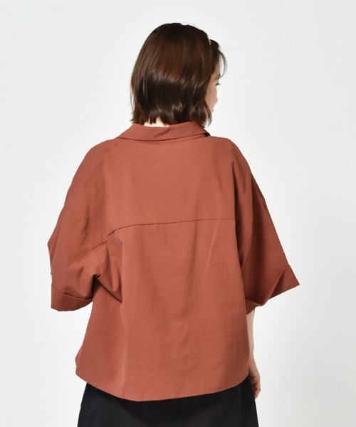 RETRO GIRL（レトロガール）の「ゆる半袖シャツ（シャツ/ブラウス・レディース・レッド/オフホワイト/ブルー・FREE）」の17枚目の写真