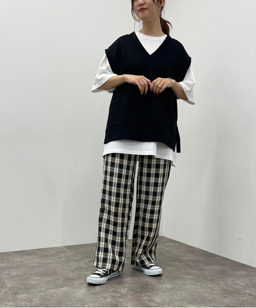 apres jour mignon(アプレジュールミニョン)の「チェックストレートパンツ【ZOZOTOWN限定アイテム】(その他パンツ・レディース・オレンジ系その他/グリーン系その他/ブラック系その他・X-LARGE/SMALL/MEDIUM)」の17枚目の写真