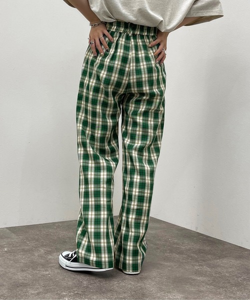 apres jour mignon(アプレジュールミニョン)の「チェックストレートパンツ【ZOZOTOWN限定アイテム】(その他パンツ・レディース・オレンジ系その他/グリーン系その他/ブラック系その他・X-LARGE/SMALL/MEDIUM)」の22枚目の写真