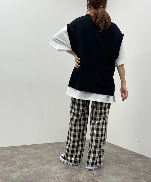 apres jour mignon(アプレジュールミニョン)の「チェックストレートパンツ【ZOZOTOWN限定アイテム】(その他パンツ・レディース・オレンジ系その他/グリーン系その他/ブラック系その他・X-LARGE/SMALL/MEDIUM)」の19枚目の写真