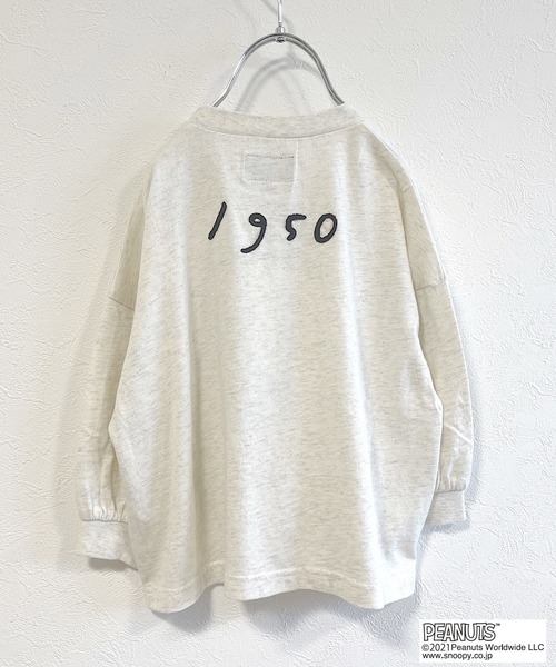 BIG FIELD（ビッグフィールド）の「【PEANUTS】スヌーピーソデリブロンT（80～150cm）（Tシャツ/カットソー・キッズ・パープル/イエロー/アイボリー・90/100/110/120/80/130/95/140/150）」の9枚目の写真