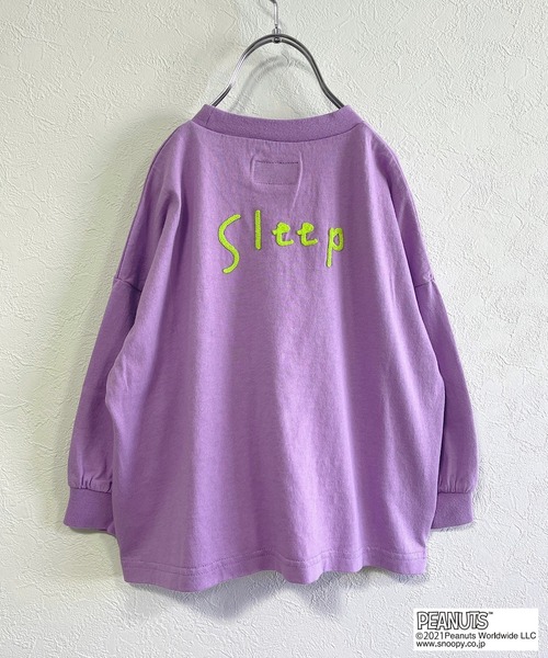 BIG FIELD（ビッグフィールド）の「【PEANUTS】スヌーピーソデリブロンT（80～150cm）（Tシャツ/カットソー・キッズ・パープル/イエロー/アイボリー・90/100/110/120/80/130/95/140/150）」の4枚目の写真