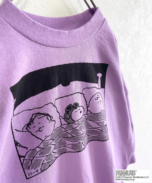 BIG FIELD（ビッグフィールド）の「【PEANUTS】スヌーピーソデリブロンT（80～150cm）（Tシャツ/カットソー・キッズ・パープル/イエロー/アイボリー・90/100/110/120/80/130/95/140/150）」の8枚目の写真