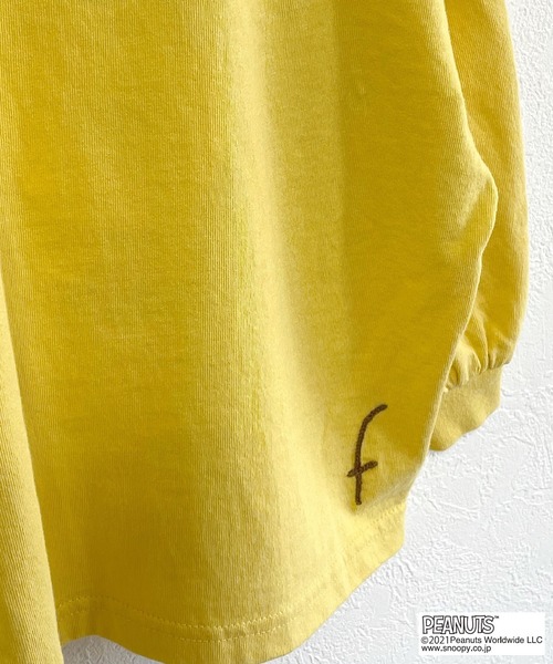 BIG FIELD（ビッグフィールド）の「【PEANUTS】スヌーピーソデリブロンT（80～150cm）（Tシャツ/カットソー・キッズ・パープル/イエロー/アイボリー・90/100/110/120/80/130/95/140/150）」の6枚目の写真