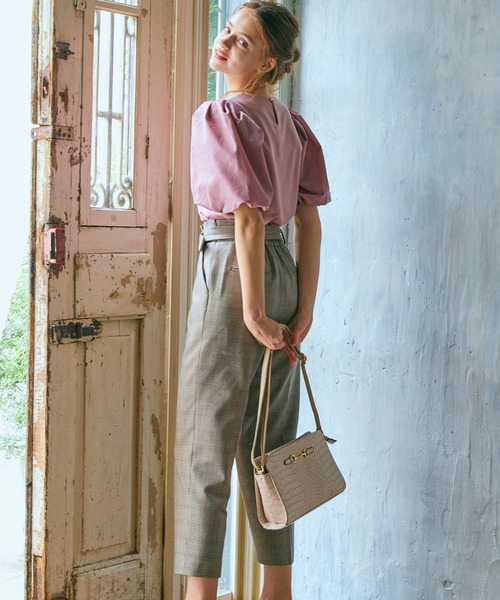 BE RADIANCE（ビーラディエンス）の「ベルト付タックパンツ（その他パンツ・レディース・グレー/ピンク/ブラウン/ブルー・FREE）」の15枚目の写真