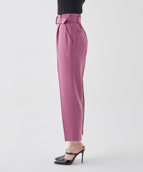 BE RADIANCE（ビーラディエンス）の「ベルト付タックパンツ（その他パンツ・レディース・グレー/ピンク/ブラウン/ブルー・FREE）」の8枚目の写真