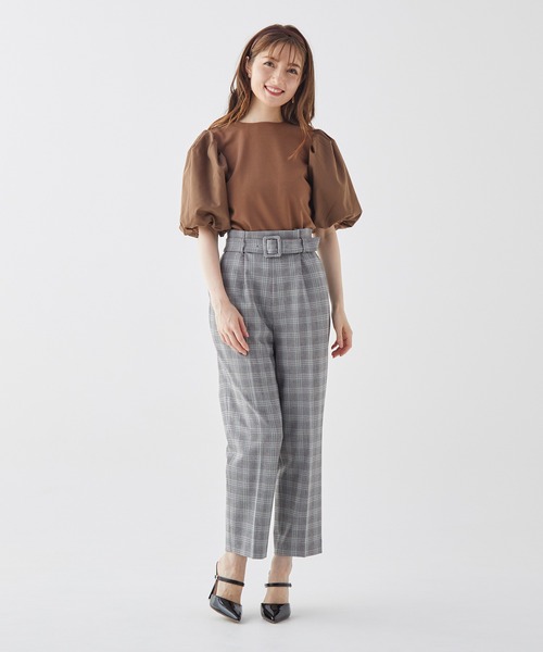 BE RADIANCE（ビーラディエンス）の「ベルト付タックパンツ（その他パンツ・レディース・グレー/ピンク/ブラウン/ブルー・FREE）」の18枚目の写真