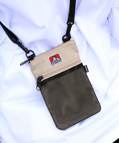 BEN DAVIS（ベンデイビス）の「【BEN DAVIS／ベンデイビス】メッシュミニバッグ BDW-8156 ミニショルダーポーチ（ショルダーバッグ・メンズ・ブラック/ベージュ/ブラウン/グレー・FREE）」の4枚目の写真