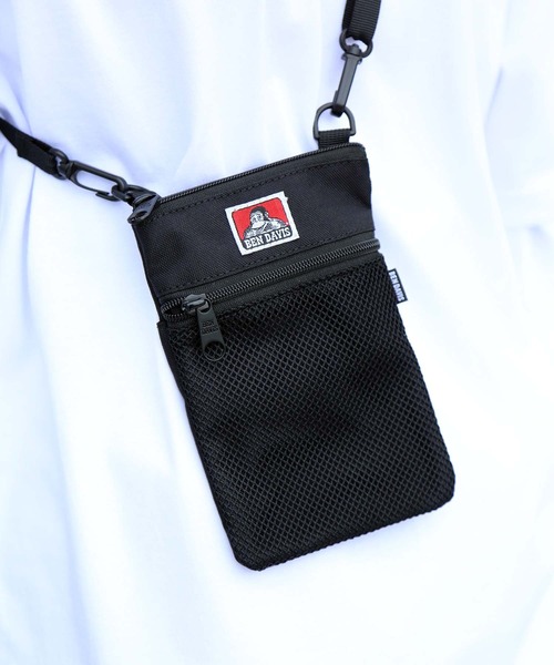 BEN DAVIS（ベンデイビス）の「【BEN DAVIS／ベンデイビス】メッシュミニバッグ BDW-8156 ミニショルダーポーチ（ショルダーバッグ・メンズ・ブラック/ベージュ/ブラウン/グレー・FREE）」の2枚目の写真