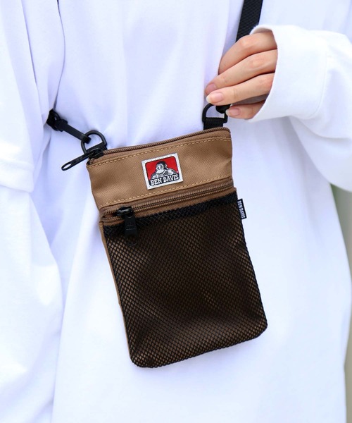 BEN DAVIS（ベンデイビス）の「【BEN DAVIS／ベンデイビス】メッシュミニバッグ BDW-8156 ミニショルダーポーチ（ショルダーバッグ・メンズ・ブラック/ベージュ/ブラウン/グレー・FREE）」の11枚目の写真