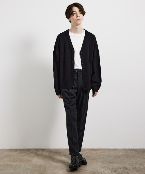 JUNRED（ジュンレッド）の「【ルーズシルエット】BIGカーディガン（カーディガン/ボレロ・メンズ・チャコールグレー/ブラック/ライトグレー・S/M/L）」の19枚目の写真